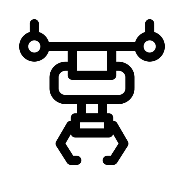 Automaattinen Ohjelmoitava Robotti Valmistusta Varten — vektorikuva