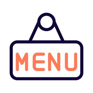 Kafenin dışında gösterilen menü pankartı.