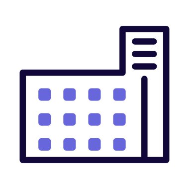 Bir sürü penceresi olan geniş modern bina..