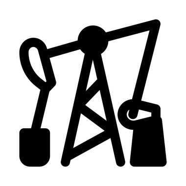 Zemin yağını çıkarmak için kullanılan büyük makine.