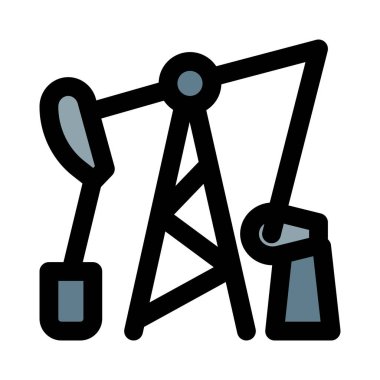 Zemin yağını çıkarmak için kullanılan büyük makine.