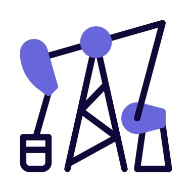 Zemin yağını çıkarmak için kullanılan büyük makine.