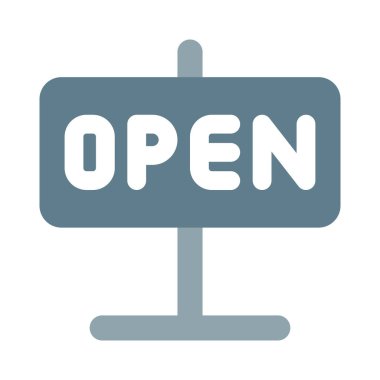 Kamu için açık, ticari görünüm işareti.