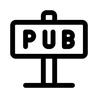 Bar 'ın dışına pano standı yerleştirildi.