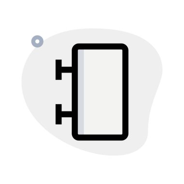 Reklam için monte edilmiş otel tabelası..