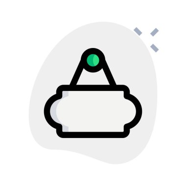 Reklam için restoran tabelası asmak.