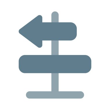 Gezginlere yardımcı olmak için yol yönü okları.