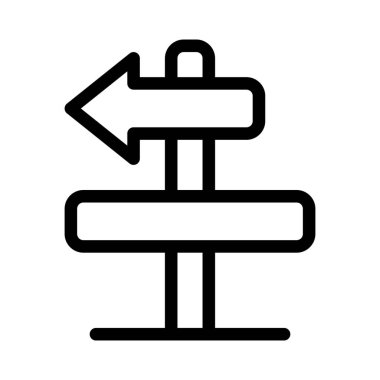 Gezginlere yardımcı olmak için yol yönü okları.