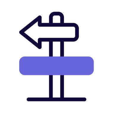 Gezginlere yardımcı olmak için yol yönü okları.