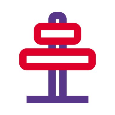 İnsanlara yardım etmek için yol işareti.