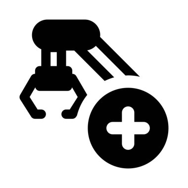 Kancalı modern yüksek teknoloji robot kolu.