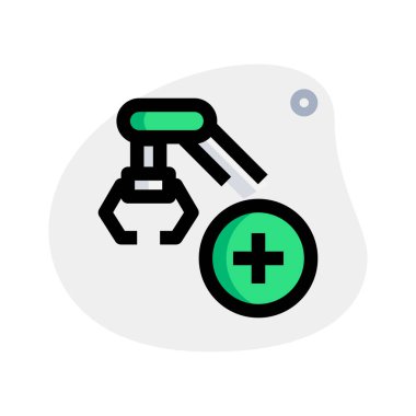 Kancalı modern yüksek teknoloji robot kolu.