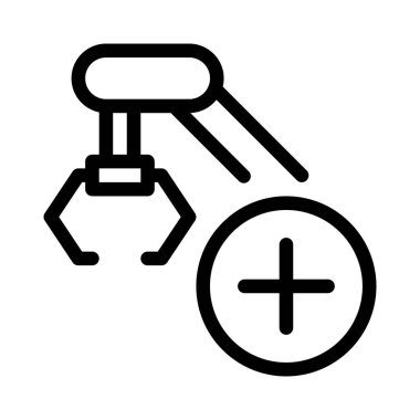 Kancalı modern yüksek teknoloji robot kolu.