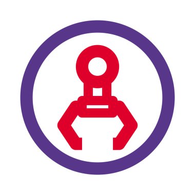 Endüstriyel bir fabrikada üretim için robot kolu..