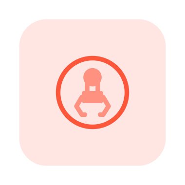 Endüstriyel bir fabrikada üretim için robot kolu..