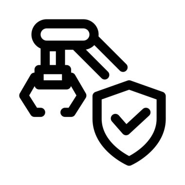 Üretim tesislerinde kullanılmak üzere koruyucu robot kolu.