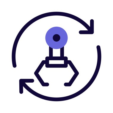 Üretim için robot kol.