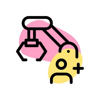 İşçi endüstriyel tesisler için robot kol kullanıyor..