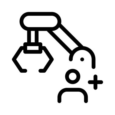 İşçi endüstriyel tesisler için robot kol kullanıyor..