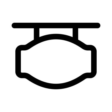 Duvara asılmış bir tabela ya da reklam panosu.