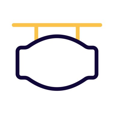 Duvara asılmış bir tabela ya da reklam panosu.