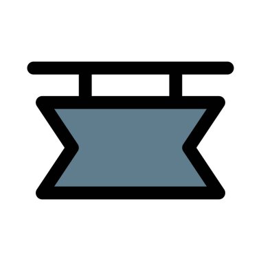 Müşterileri çekmek için kullanılan antika tabela.