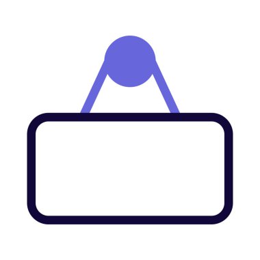 İpe asılı eski tabela.