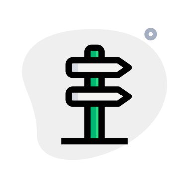 Bölge yönünü gösteren sokak işareti.