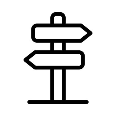 Yolu göstermek için yol kenarına pano yerleştirildi.