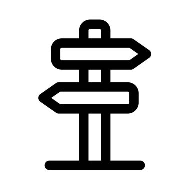 Yolu göstermek için yol kenarına pano yerleştirildi.