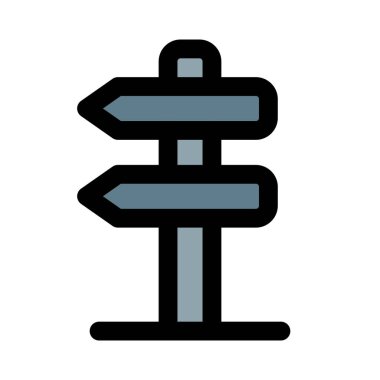 Yol gösterici okları olan bir işaret..