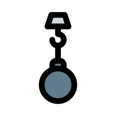 Büyük binaları yıkmak için kullanılan yıkım topu.