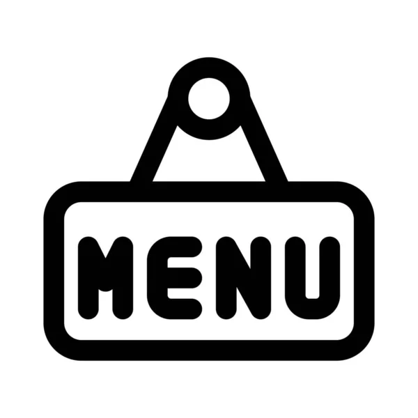 Banner Menú Mostrado Fuera Cafetería — Vector de stock