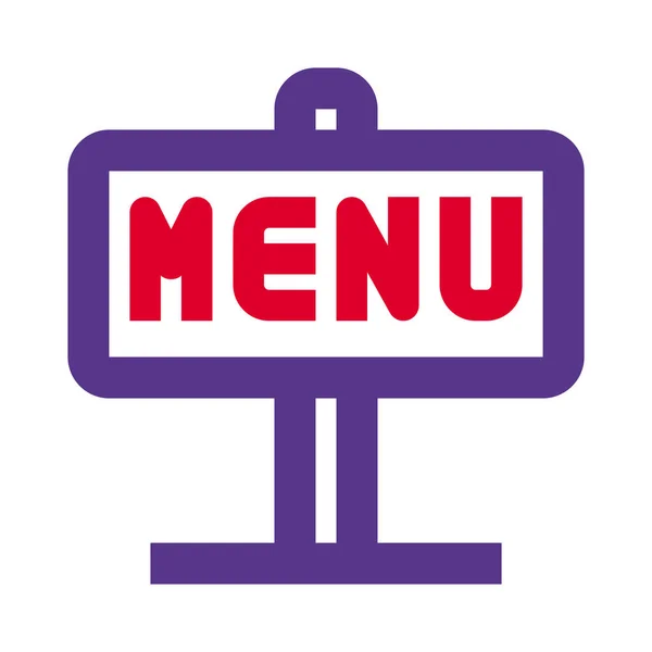Billboard Para Menú Restaurante — Vector de stock
