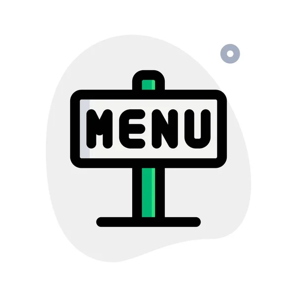 Panneau Pour Menu Restaurant — Image vectorielle