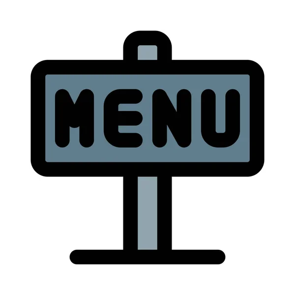 Billboard Restaurant Menu — Stock Vector