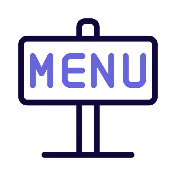 Billboard Para Menú Restaurante — Vector de stock