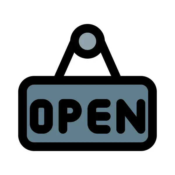 Open Une Bannière Montrant Service Disponible Magasin — Image vectorielle