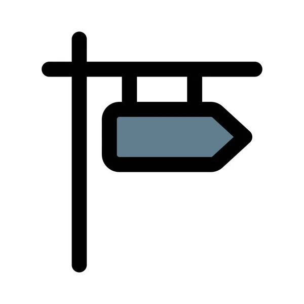 Hanging Road Sign Directional Arrow — Stock Vector
