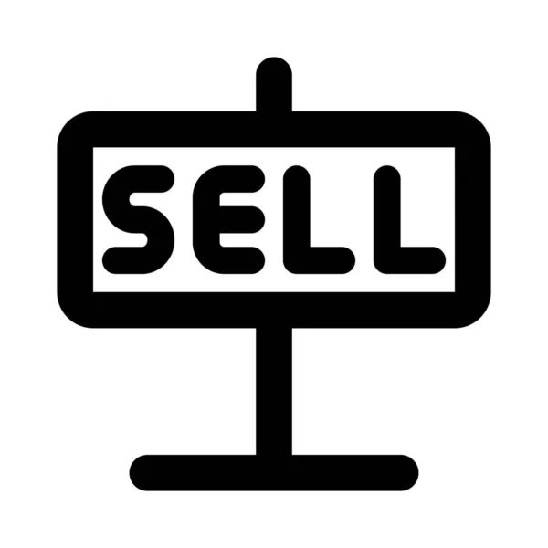 Sälj Skylt Ombord Inställd Marken — Stock vektor