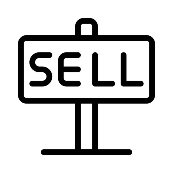 Sälj Skylt Ombord Inställd Marken — Stock vektor