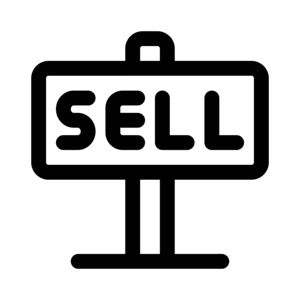 Πινακίδα Πώλησης Είναι Στο Έδαφος — Διανυσματικό Αρχείο