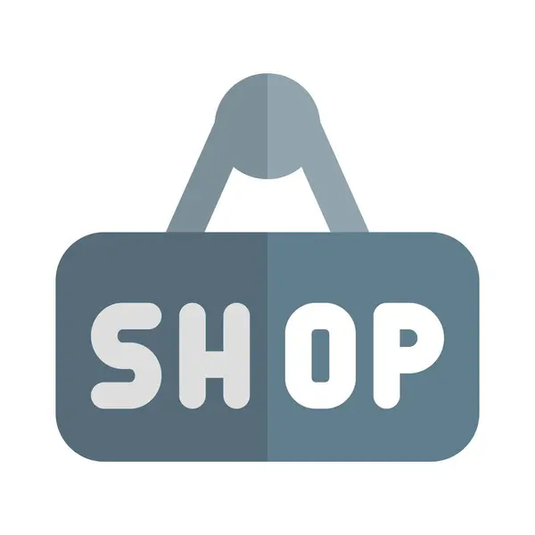 Bir Alışveriş Sitesinde Sergilenen Dükkan Tabelası — Stok Vektör
