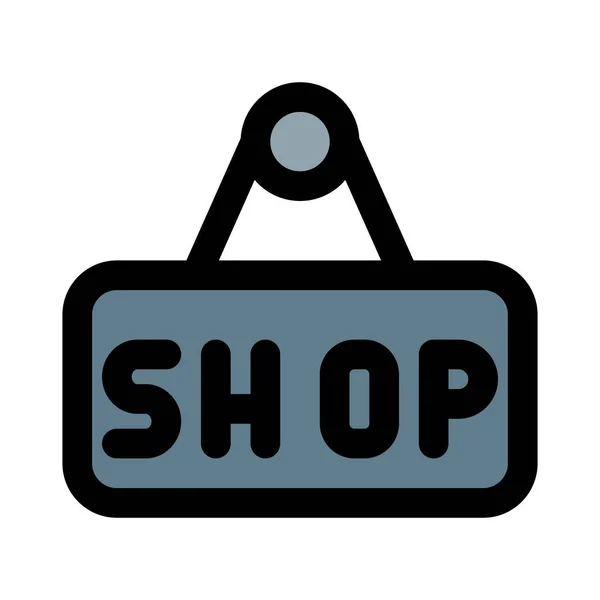 Ladenbeschilderung Über Einer Shopping Website — Stockvektor
