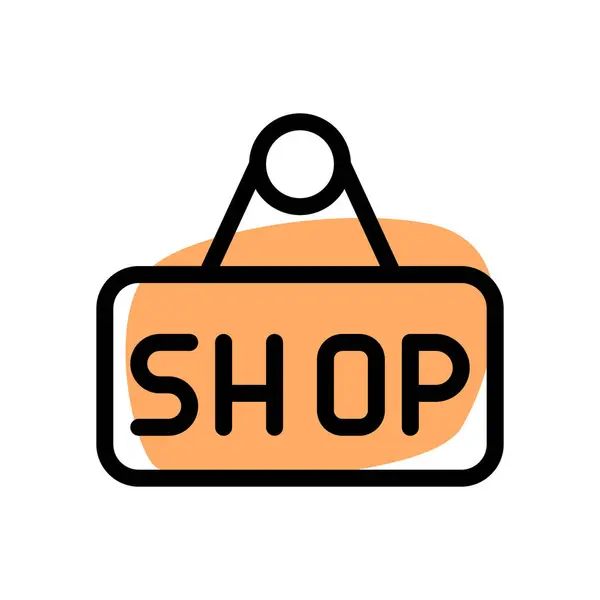 Shop Skiltning Viser Shopping Hjemmeside – Stock-vektor