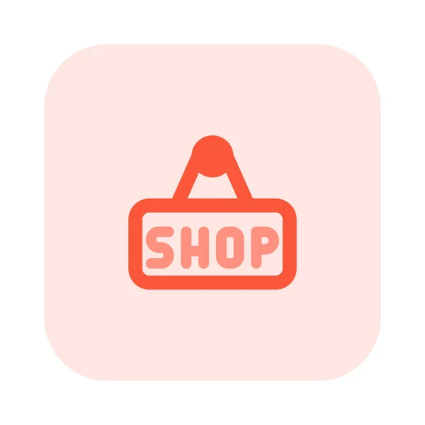 Señalización Tienda Que Muestra Sitio Web Compras — Vector de stock