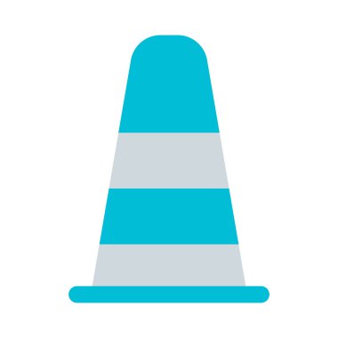 Trafik konisi tedbir amaçlı yola kondu.