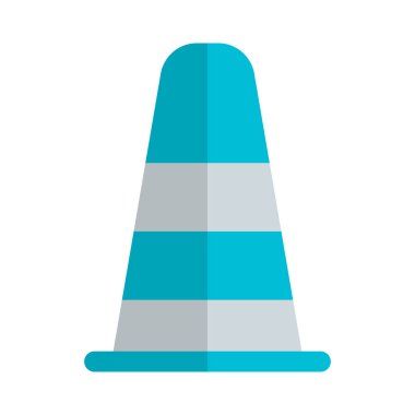 Trafik konisi tedbir amaçlı yola kondu.