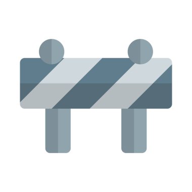 Güvenlik için inşaat alanına yerleştirilen bariyer parçası.