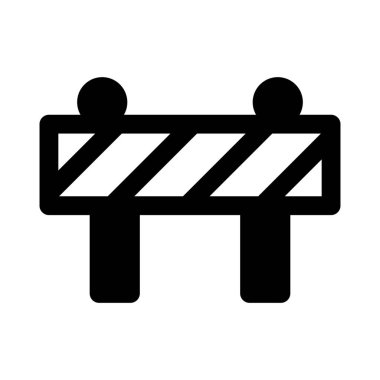 Güvenlik için inşaat alanına yerleştirilen bariyer parçası.